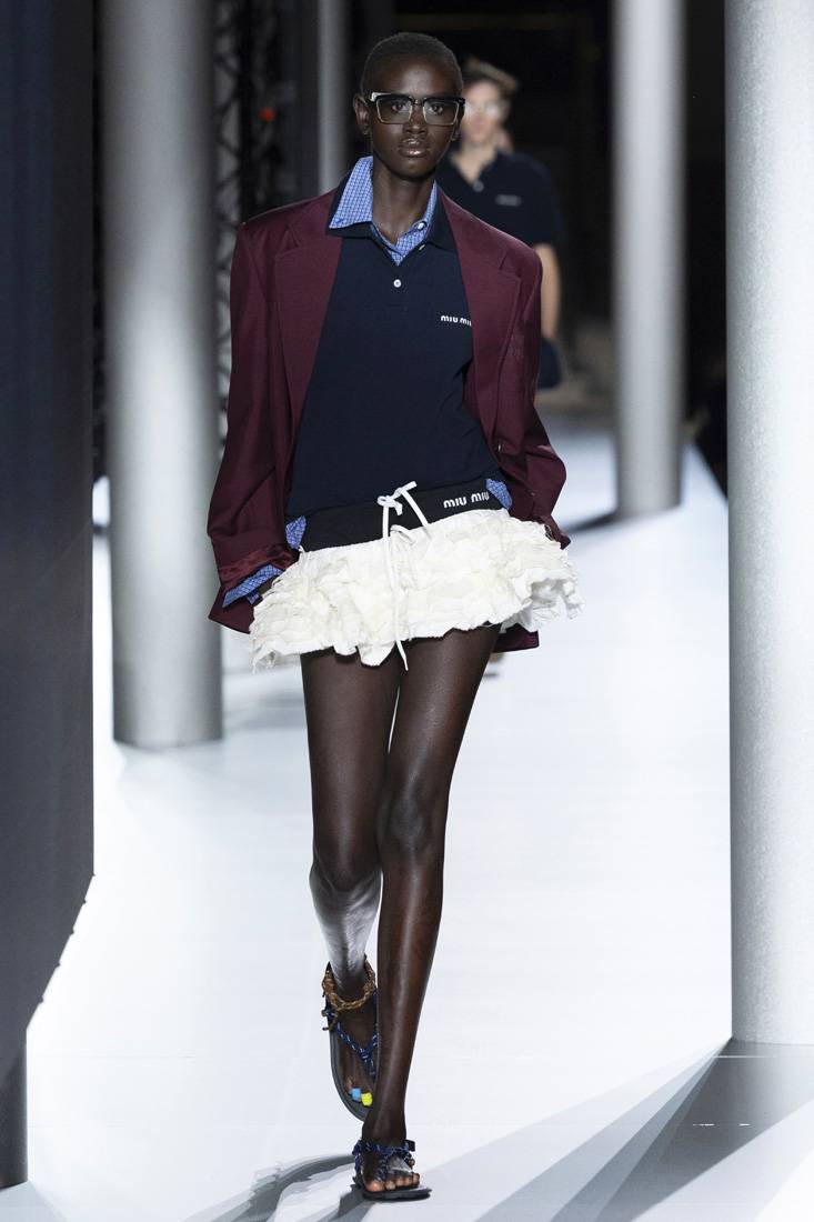 La minijupe du défilé Miu Miu printemps-été 2024