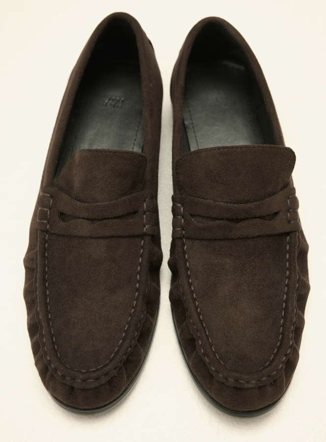 mocassins effet daim marron h&m officewear 2025