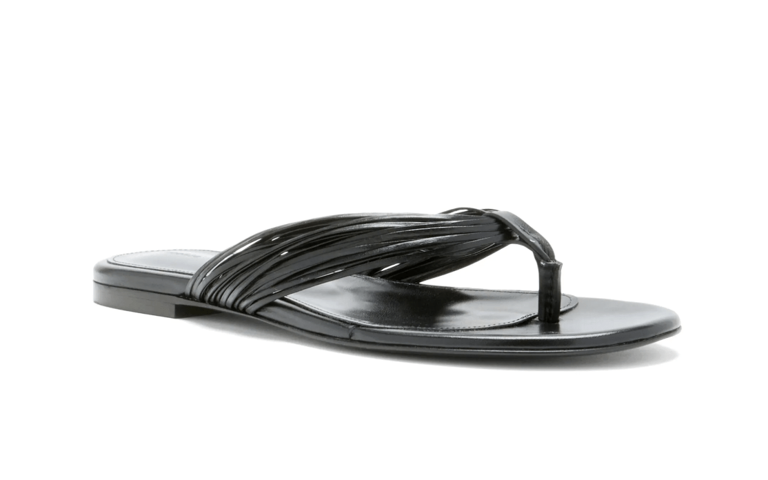 tongs en cuir noir tendance printemps-ete 2026 proenza schouler