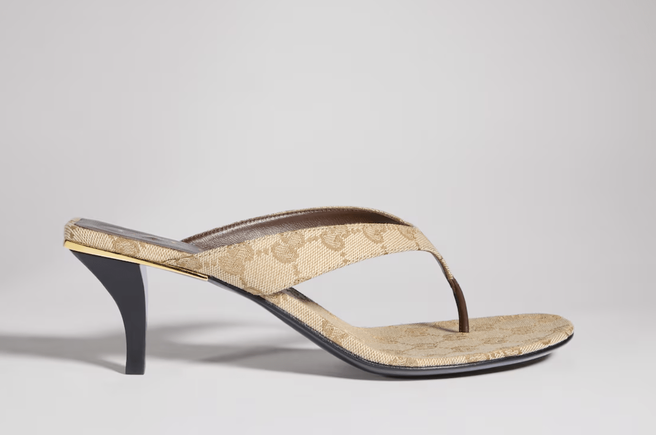 tongs à talon monogramme tendance printemps-ete 2026 gucci