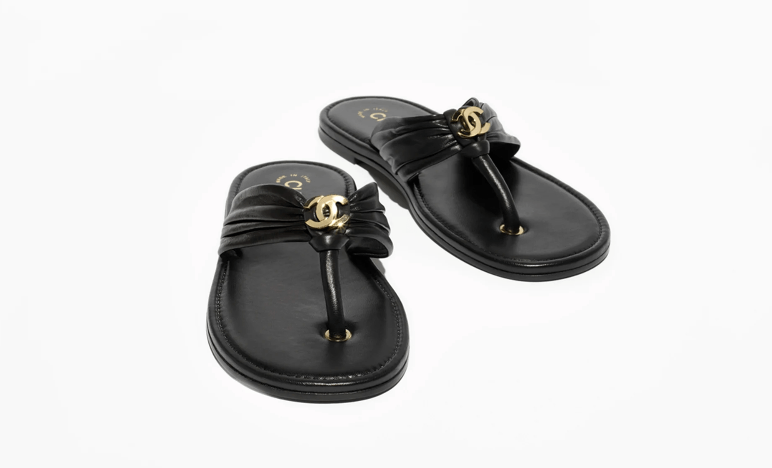 tongs en cuir chanel tendance printemps-ete 2026