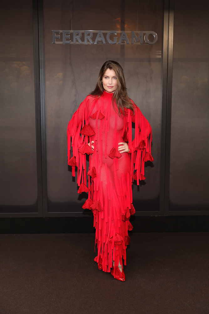 Laetitia Casta au défilé Ferragamo printemps-été 2026 © Daniele Venturelli/Getty Images / Ferragamo.