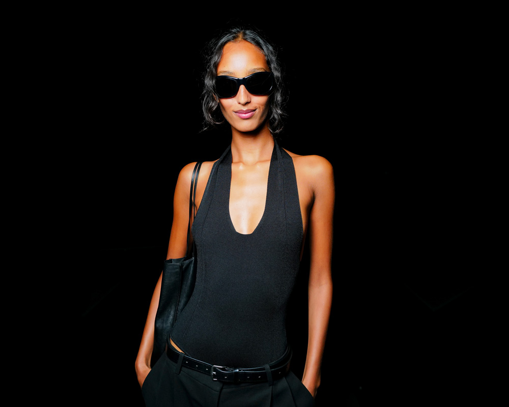 Mona Tougaard au défilé Khaite printemps-été 2026 à New York.