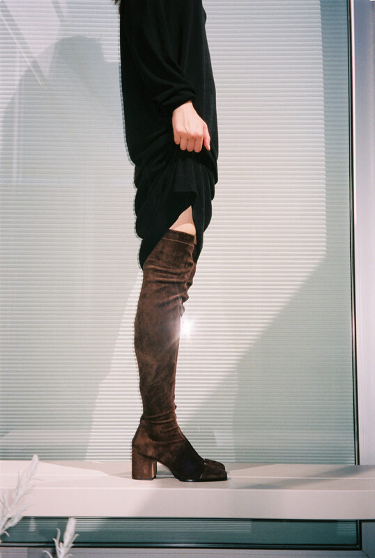 cuissardes nomasei en daim marron.