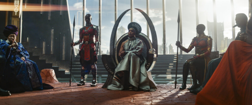 Picture. of actress Angela Bassett in Black Panther : Wakanda Forever (2022), directed by Ryan Coogler.<br>