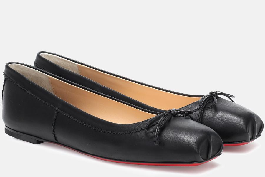 ballerines tendance en cuir à bout carré christian louboutin