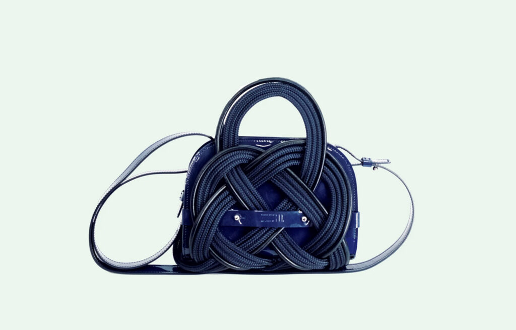 Bombelli knaughty bag blue ropes corderie royale