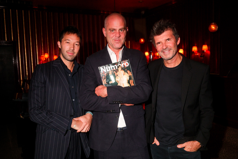 Boni Reiffers, Philip Utz et Paul-Emmanuel Reiffers à la soirée de lancement du magazine Numéro New York