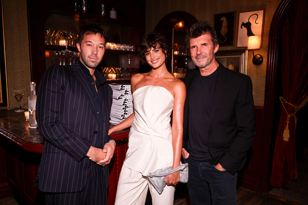 Boni Reiffers, Taylor Hill et Paul-Emmanuel Reiffers à la soirée de lancement du magazine Numéro New York
