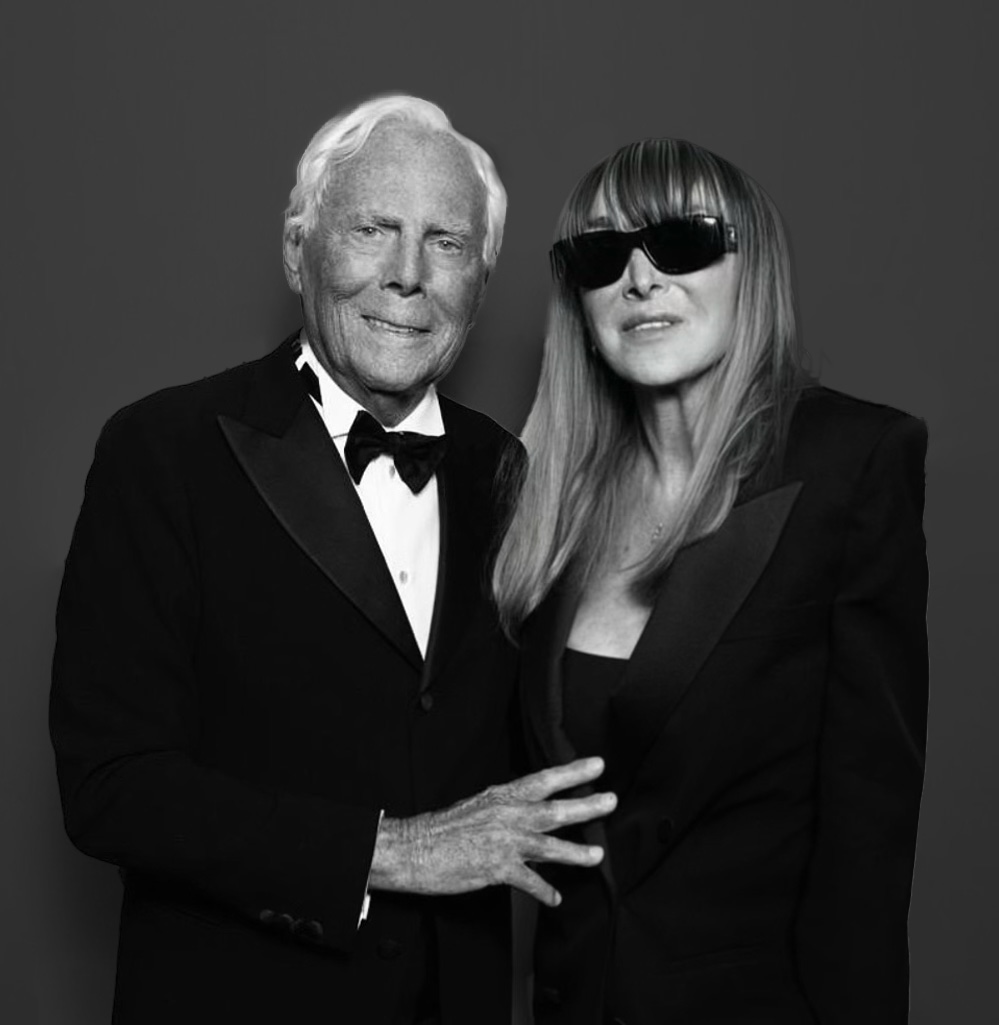 Giorgio Armani and Babeth Djian.