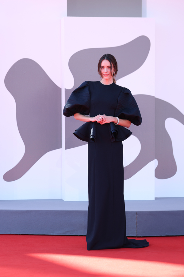 Stacy Martin wearing Louis Vuitton and Louis Vuitton high jewellery at the 2025 Venice Film Festival