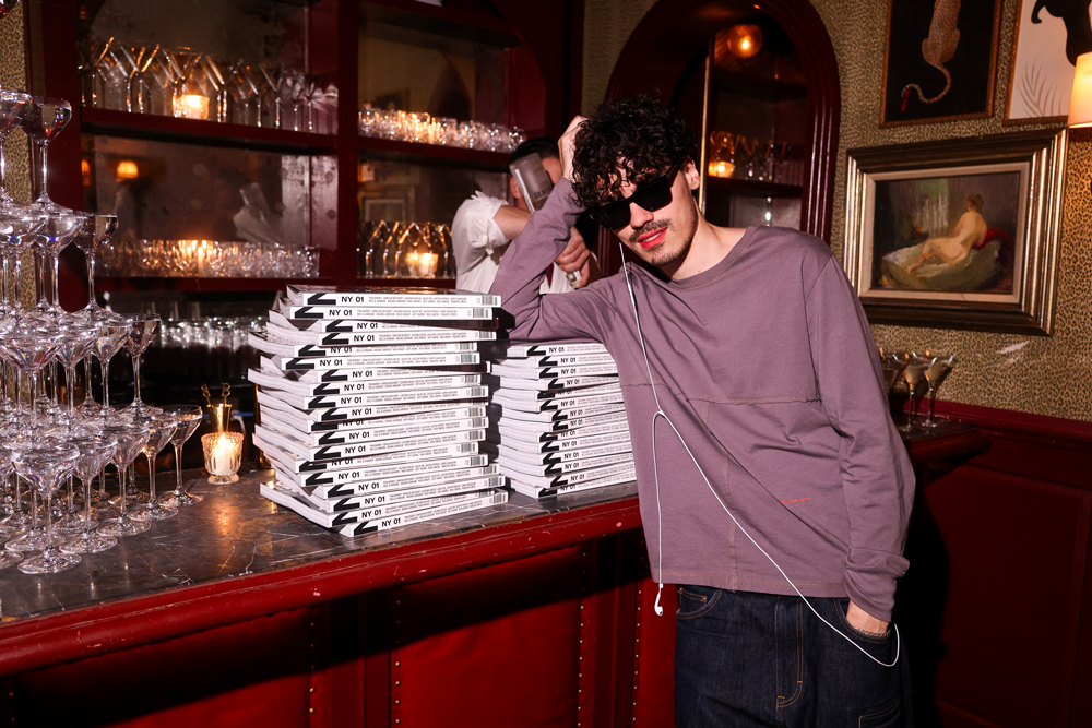 Lyas Medini à la soirée de lancement du magazine Numéro New York