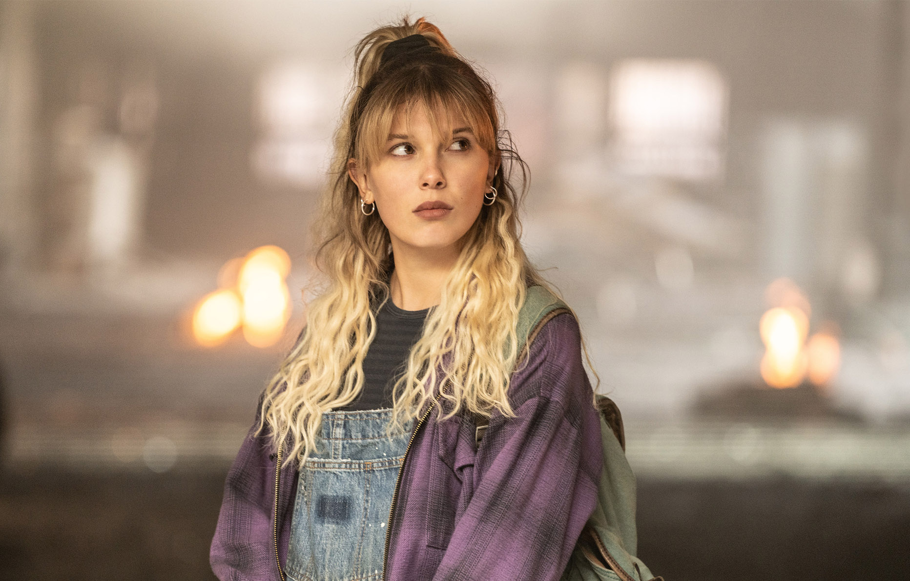 Photo de l'actrice Millie Bobby Brown dans The Electric State (2025) des frères Russo.