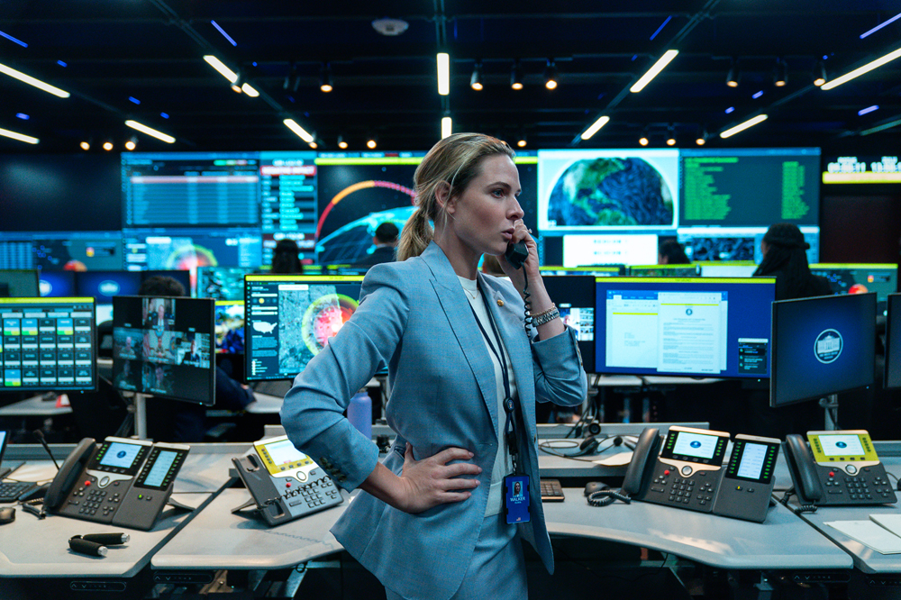 Photo de l'actrice Rebecca Ferguson dans le film A House of Dynamite (2025).