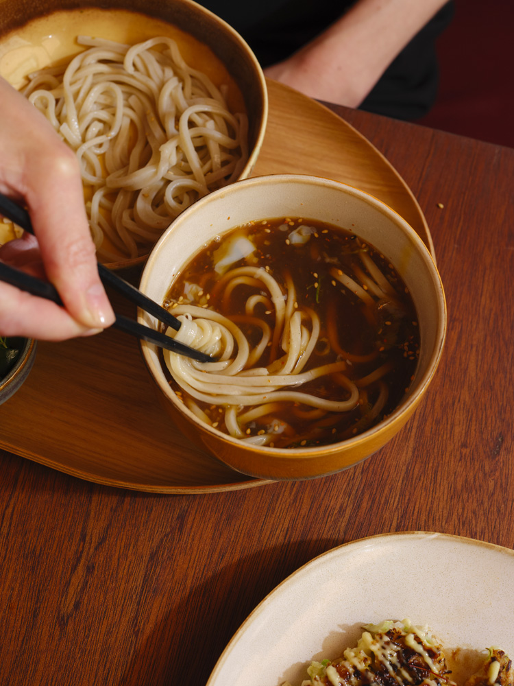 Les nouilles futosoba du restaurant japonais Kimono