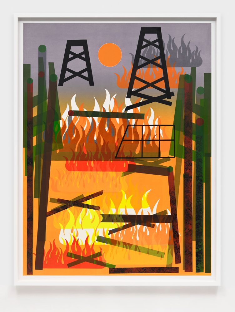 The sky turned orange (2025) de Nina Chanel Abney.