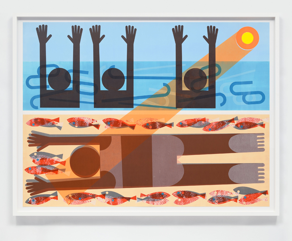 Tag Yourself (2025) by Nina Chanel Abney. 