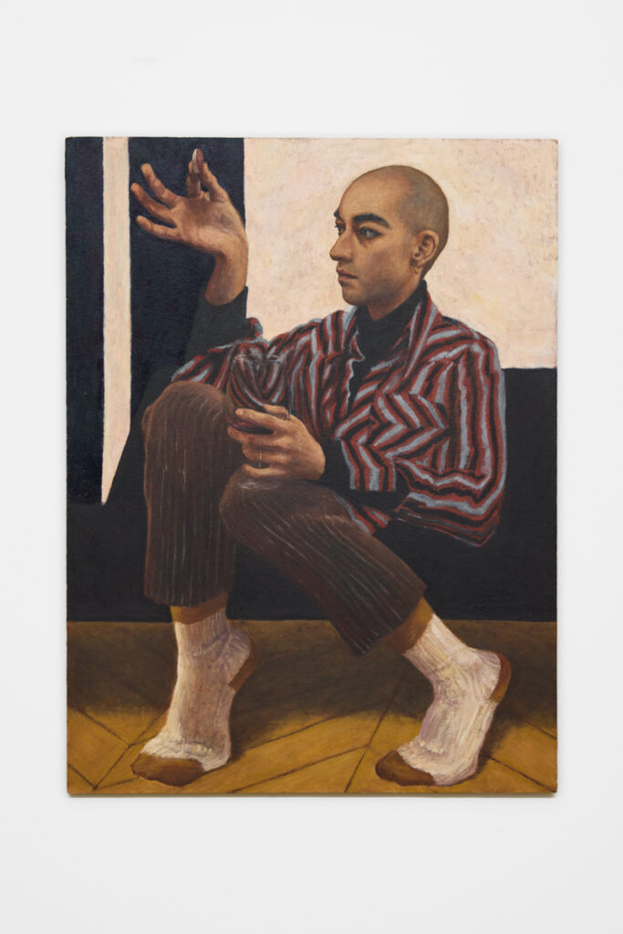 Louise Sartor, Untitled (2025). Peinture présentée par la galerie Crèvecœur à la foire Art Basel Paris.