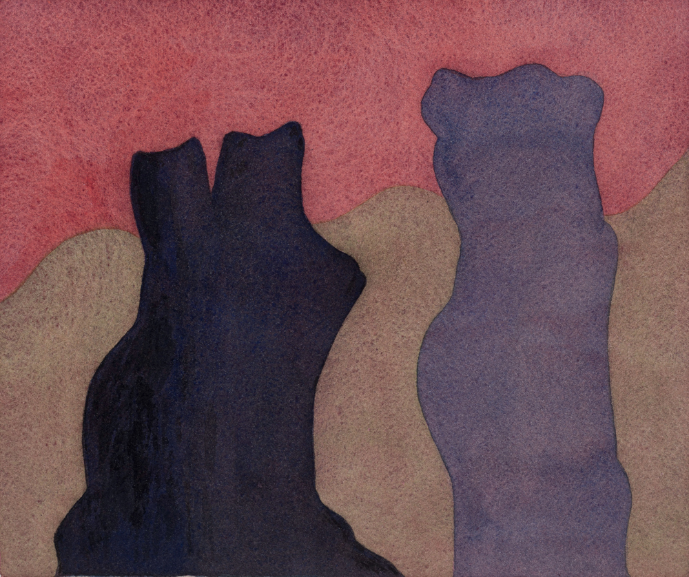 Untitled (1976) d’Alan Lynch. Aquarelle et graphite sur papier. 15,2 x 19,1 cm.