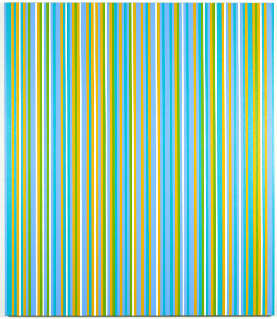 Bridget Riley, Lilac painting 1 1983 - 2007 Huile sur toile de lin Paris, musée d’Art Moderne de Paris © Paris Musées, musée d’Art moderne, Dist. GrandPalaisRmn / image ville de Paris © Bridget Riley 2025. All rights reserved