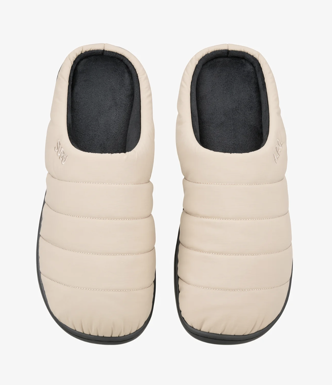 chaussons matelassés apc subu beiges 