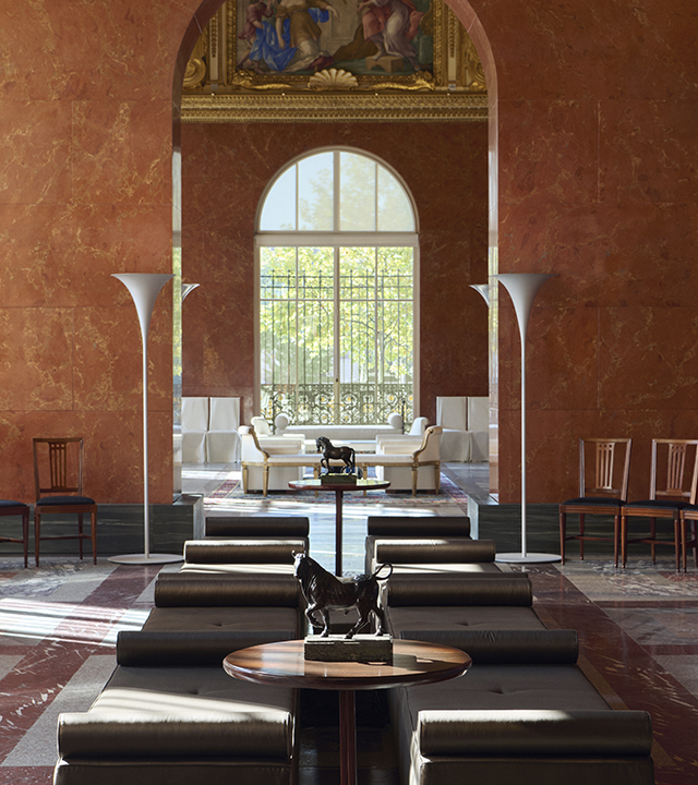 Le décor du défilé Louis Vuitton printemps-été 2026 à la Fashion Week de Paris