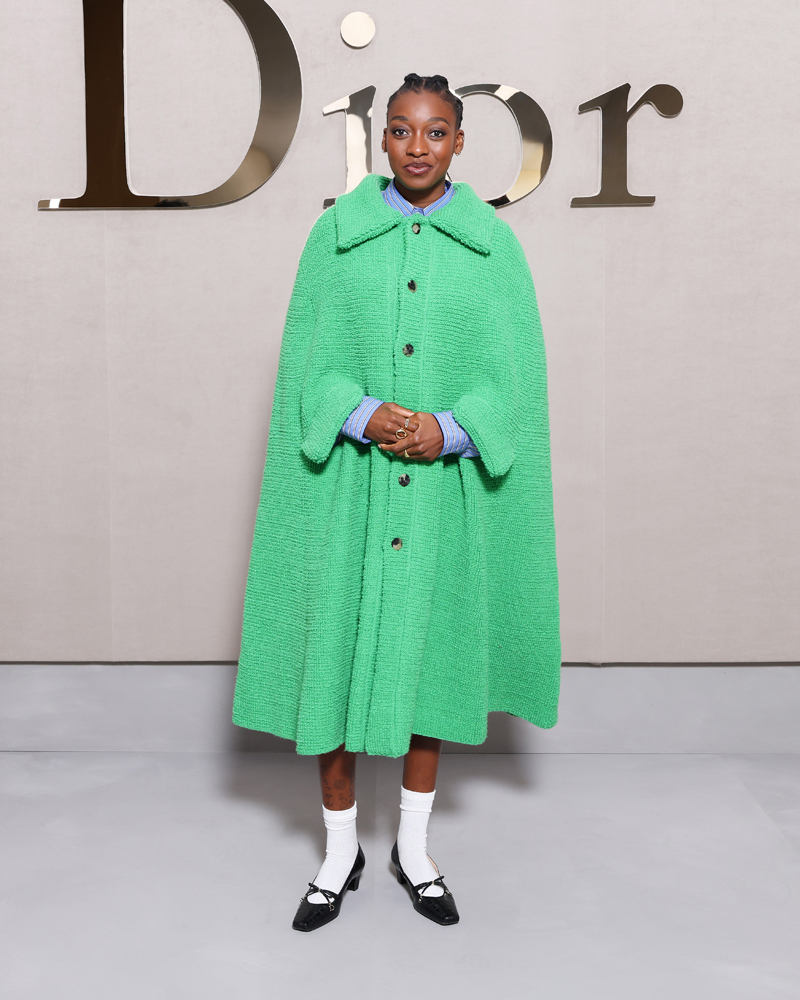 Little Simz au défilé Dior printemps-été 2026. 