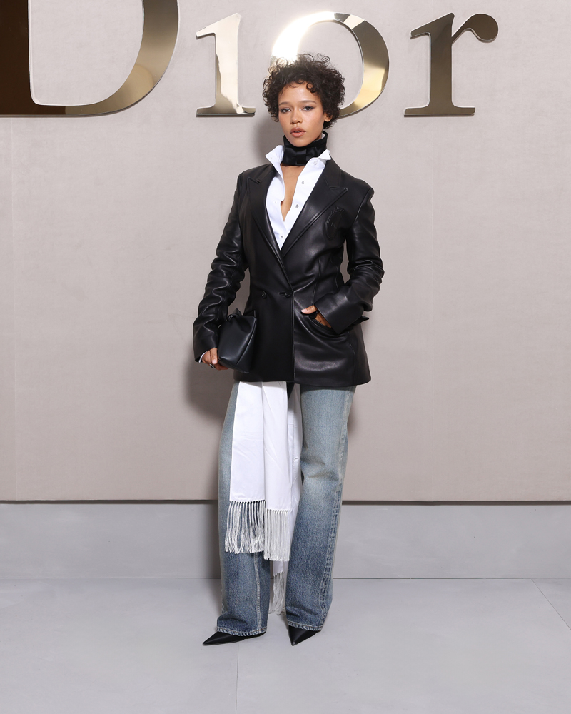 Taylor Russell au défilé Dior printemps-été 2026. 