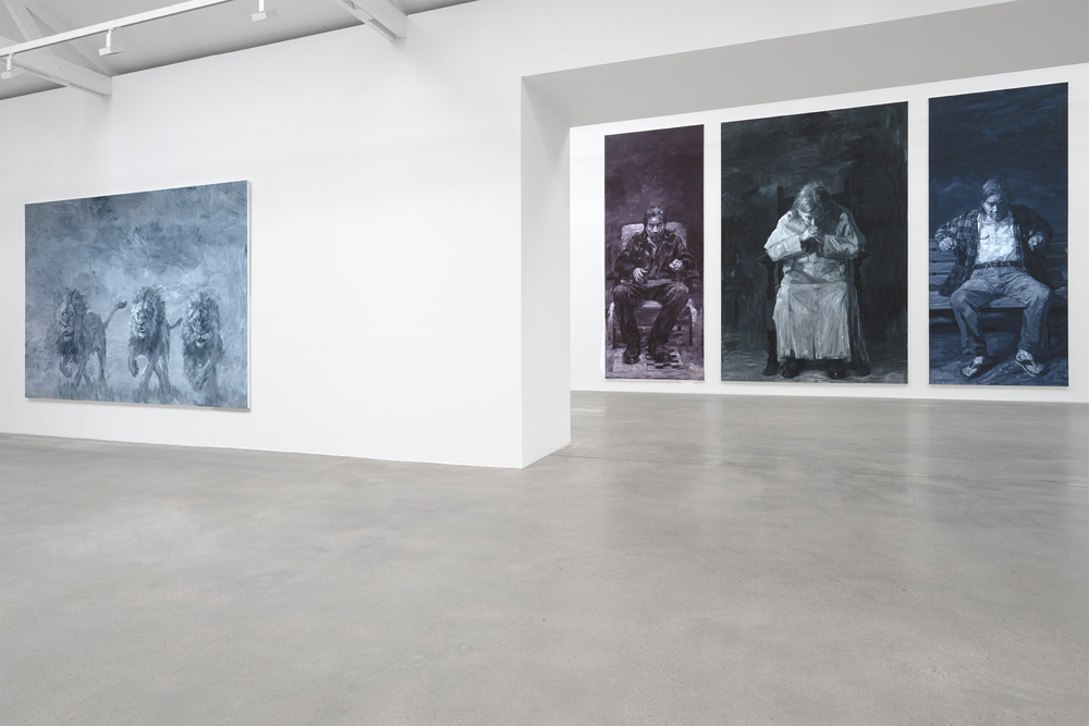 œuvres de l'artiste Yan Pei-Ming exposé à la galerie Thaddaeus Ropac à Paris pendant la Semaine de l'Art 2025