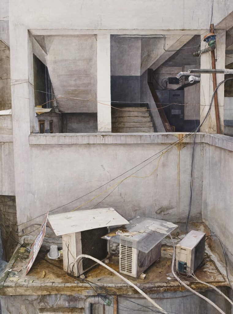 peinture de Jae Ho Jung, A Stage (무대) (2024), exposée à la galerie Choi & Choi à la foire Asia Now à la Monnaie de Paris