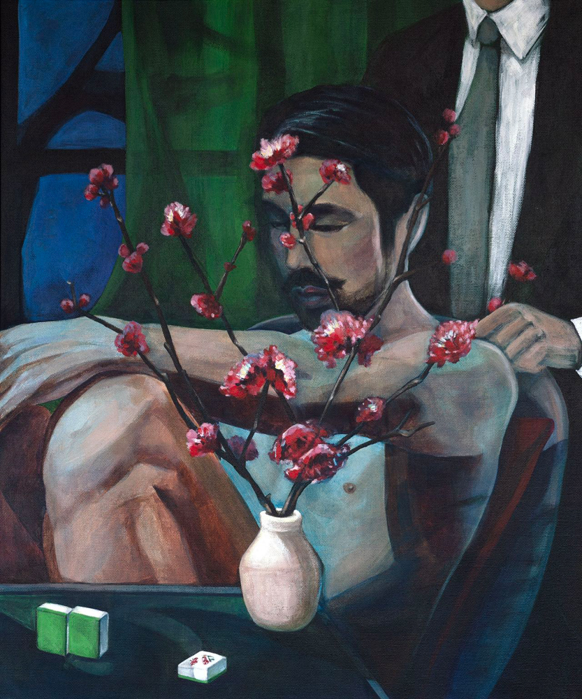 peinture de Shen Wei exposée à la foire d'art contemporain Asia Now à la Monnaie de Paris