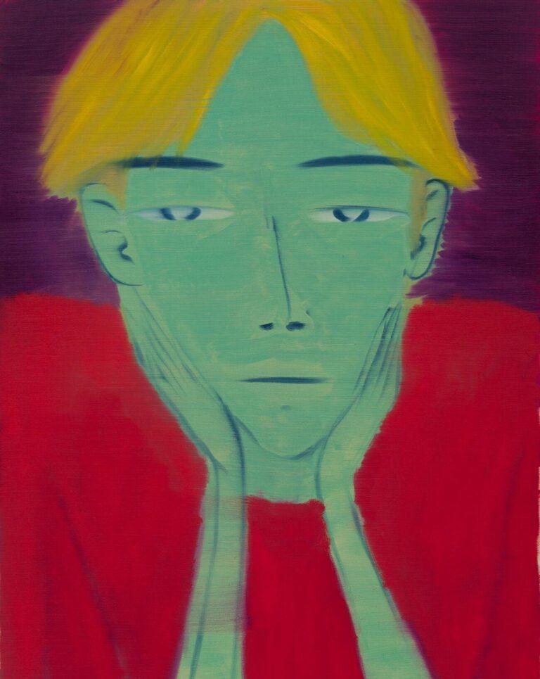 Yu Nishimura, Funny Face (2024). Peinture présentée par la galerie Crèvecœur à la foire Art Basel Paris.