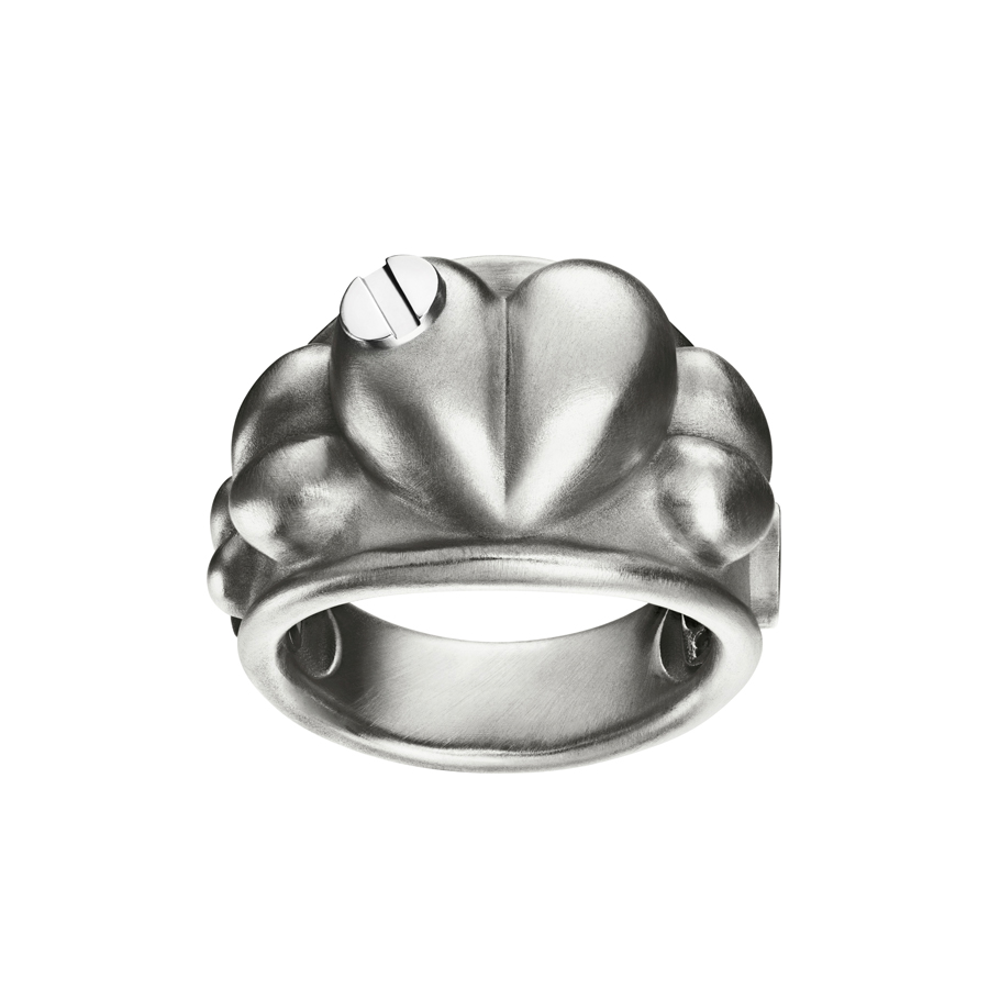 bague en argent cœur et vis homer collection frankenstein