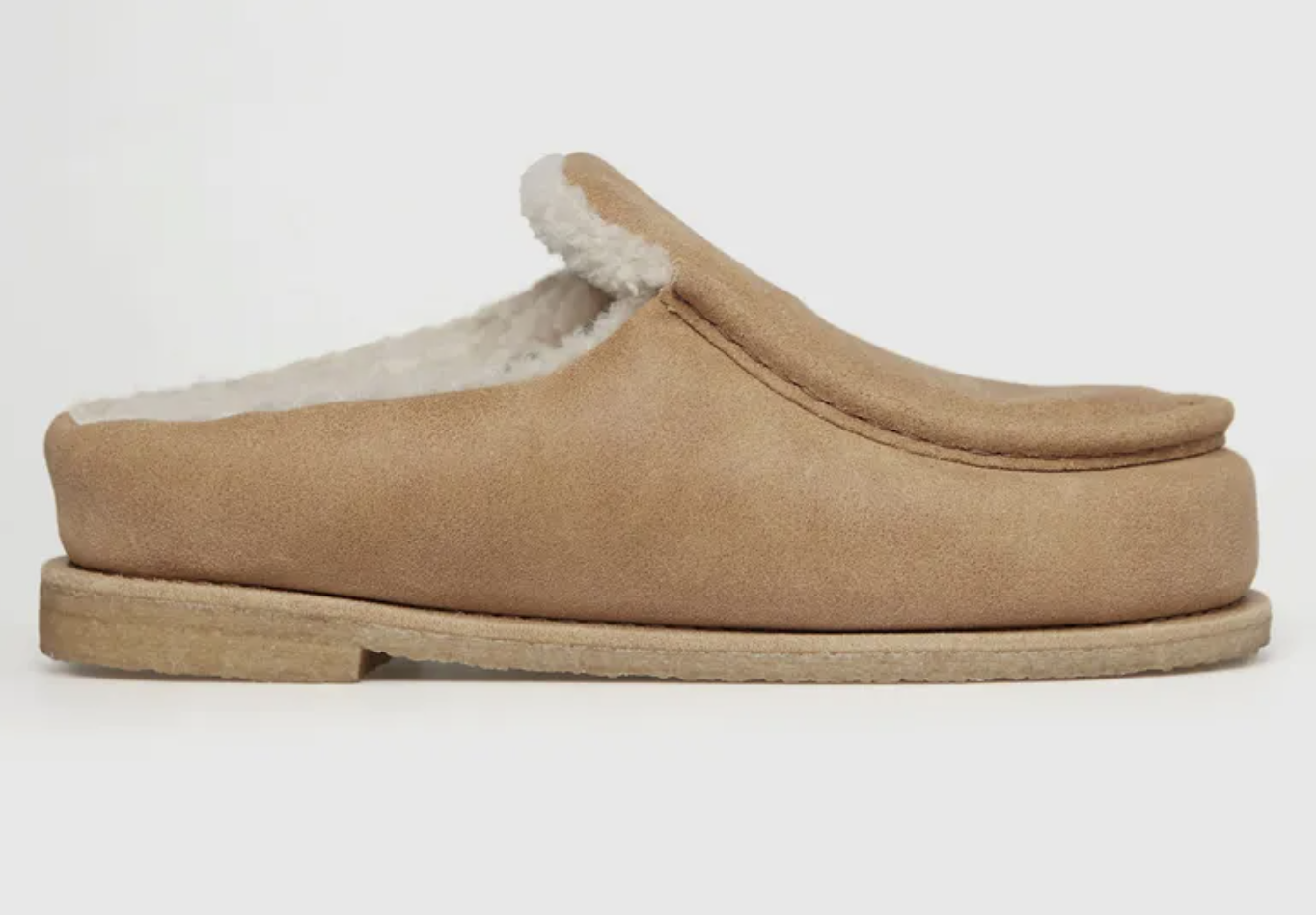 chaussons en shearling beige jw anderson 