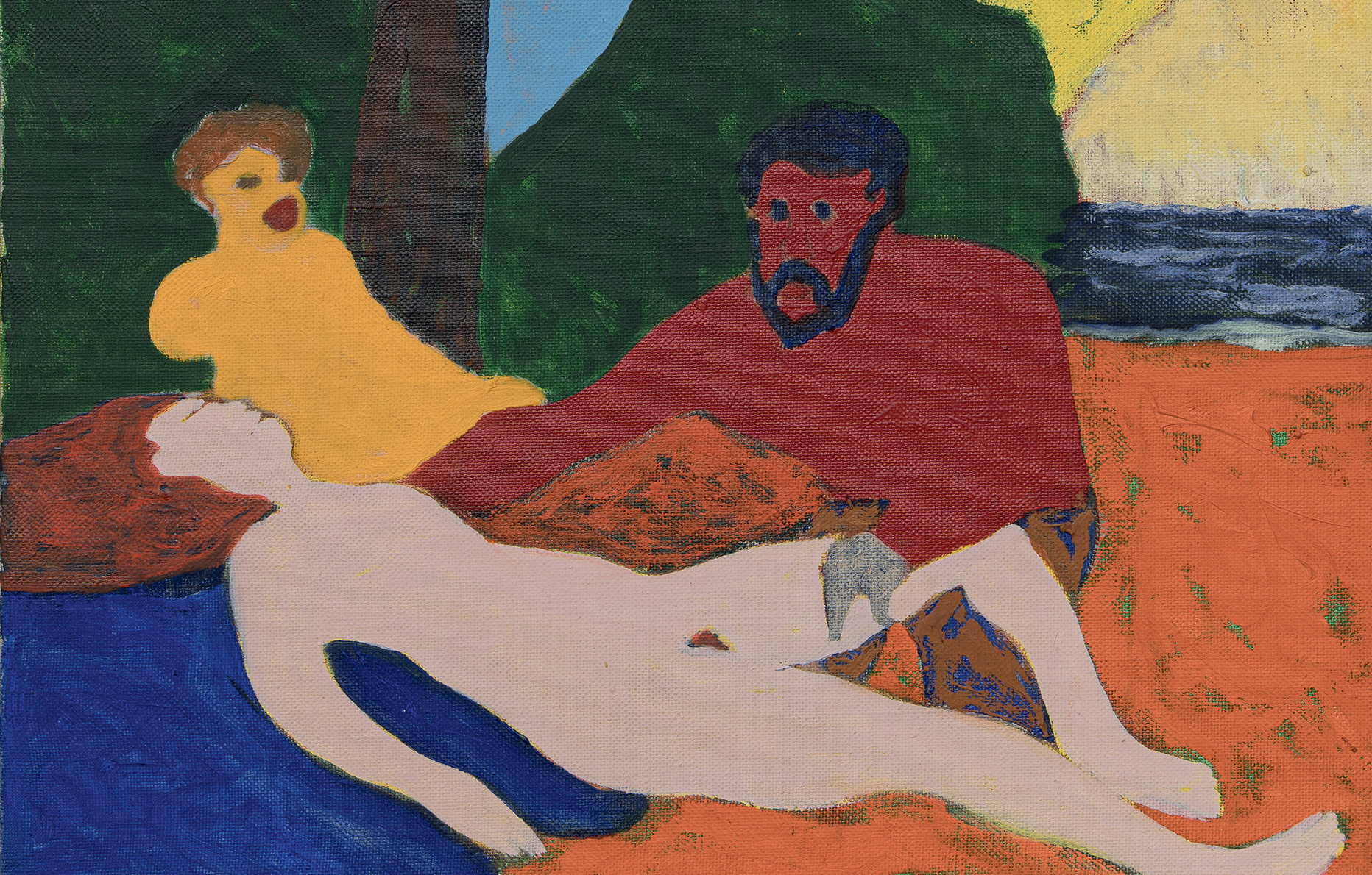 Nymph and Satyr (1963) de Bob Thompson. Huile sur toile. 50,8 x 40,6 cm. © Courtesy of Michael Rosenfeld Gallery LLC, New York, NY.