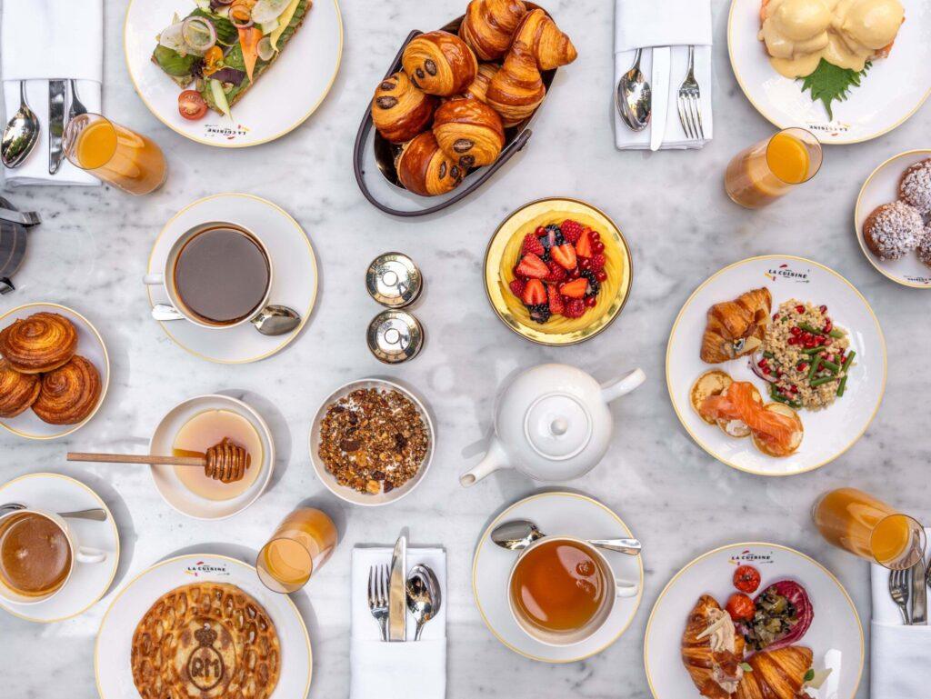 brunch at Royal Monceau in Paris.