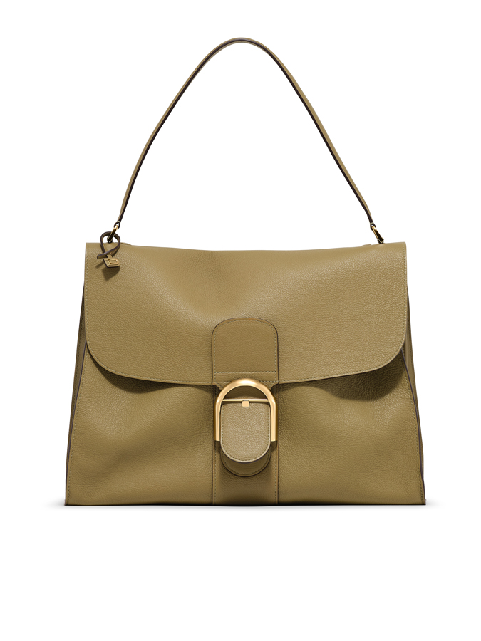 The Brillant Tempo bag by Delvaux khaki leather
