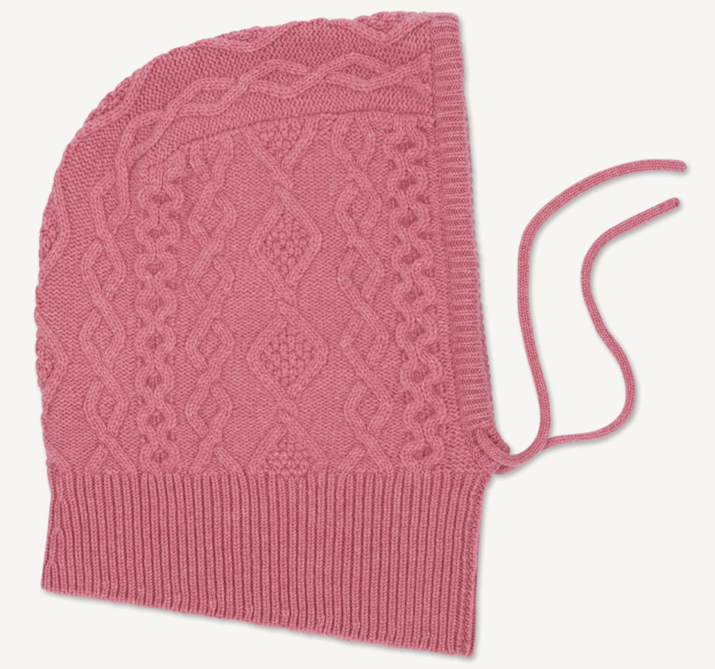 cagoule en cachemire rose bompard 