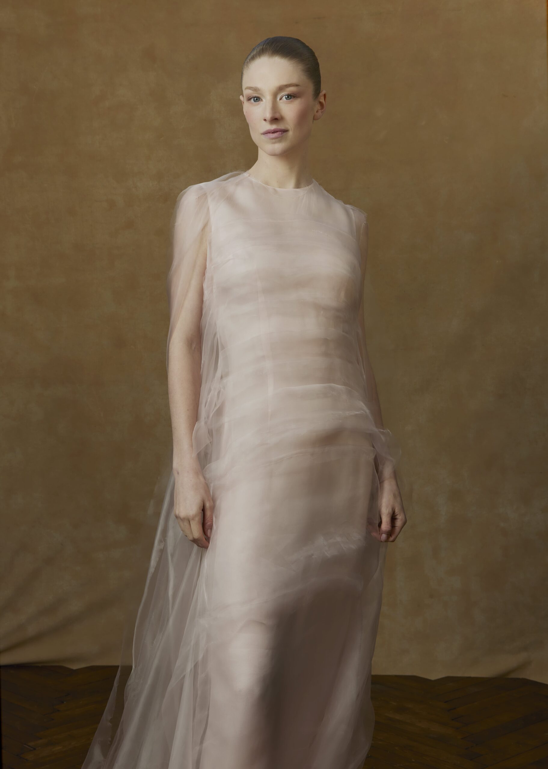 Actress Hunter Schafer at the Golden Globe Awards in 2024. © Dan Doperalski/Golden Globes 2024 via Getty Images.