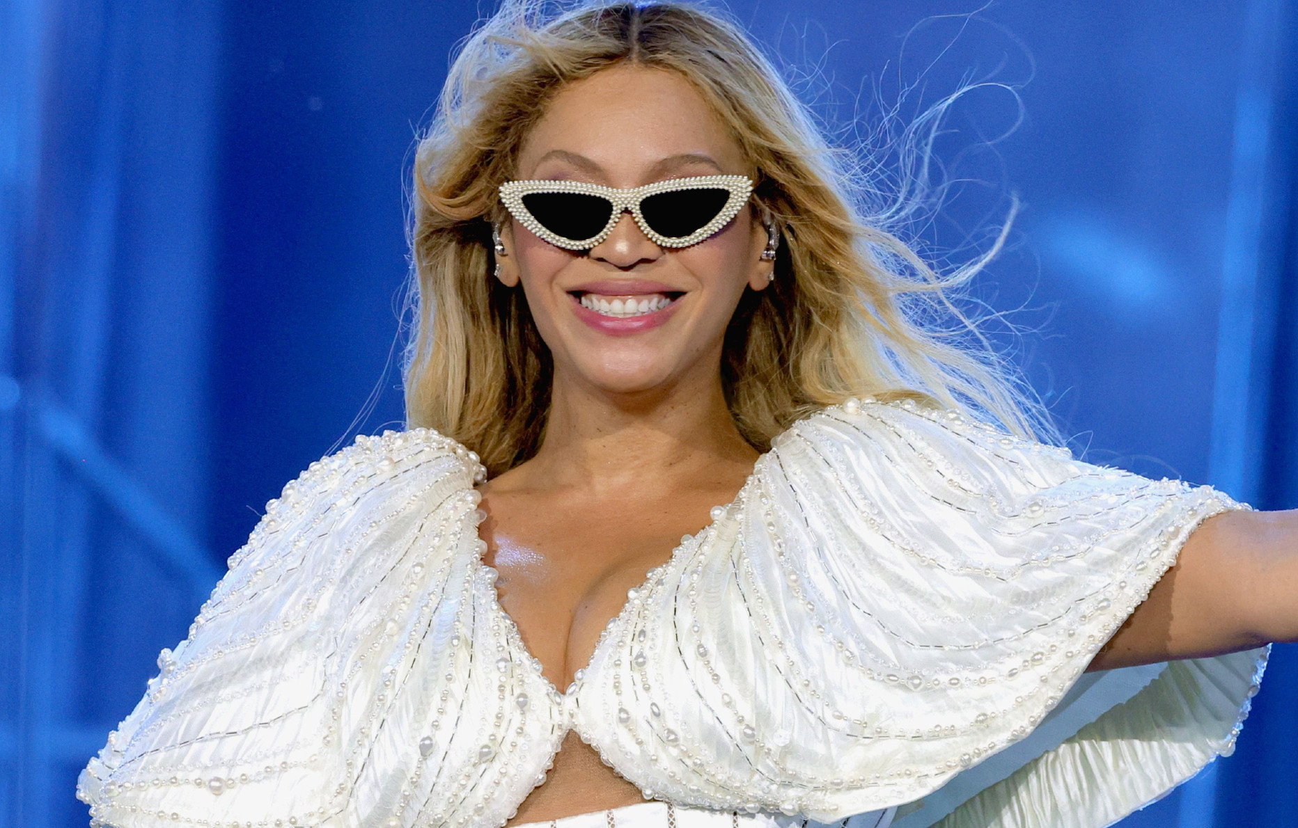 Beyoncé en concert durant le Renaissance World Tour au SoFi Stadium, à Inglewood, le 1er septembre 2023. Photo par Kevin Mazur/WireImage pour Parkwood via Getty Images.