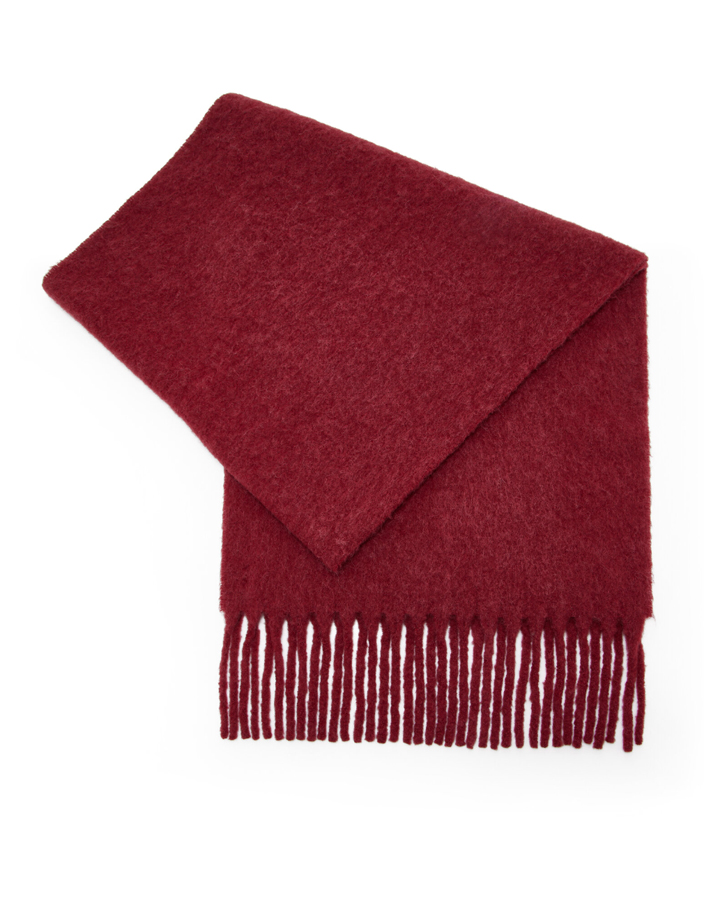 echarpe rouge en alpaga et laine toteme 