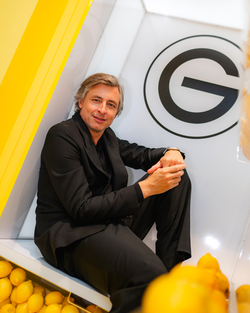 Marc Baland au “High-Tech Vitamin C Bar” Garnier à Paris