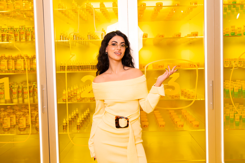 Aleyna Beyazgul au “High-Tech Vitamin C Bar” Garnier à Paris