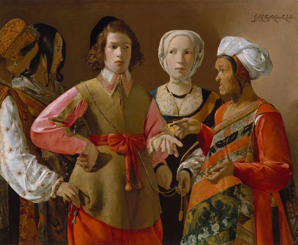 Le tableau du peintre Georges de La Tour, La Diseuse de bonne aventure (vers 1635-1638) conservé au MET de New York