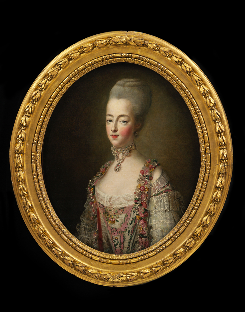 Le célèbre scandale du collier de la reine Marie-Antoinette, peinture par François Hubert Drouais
