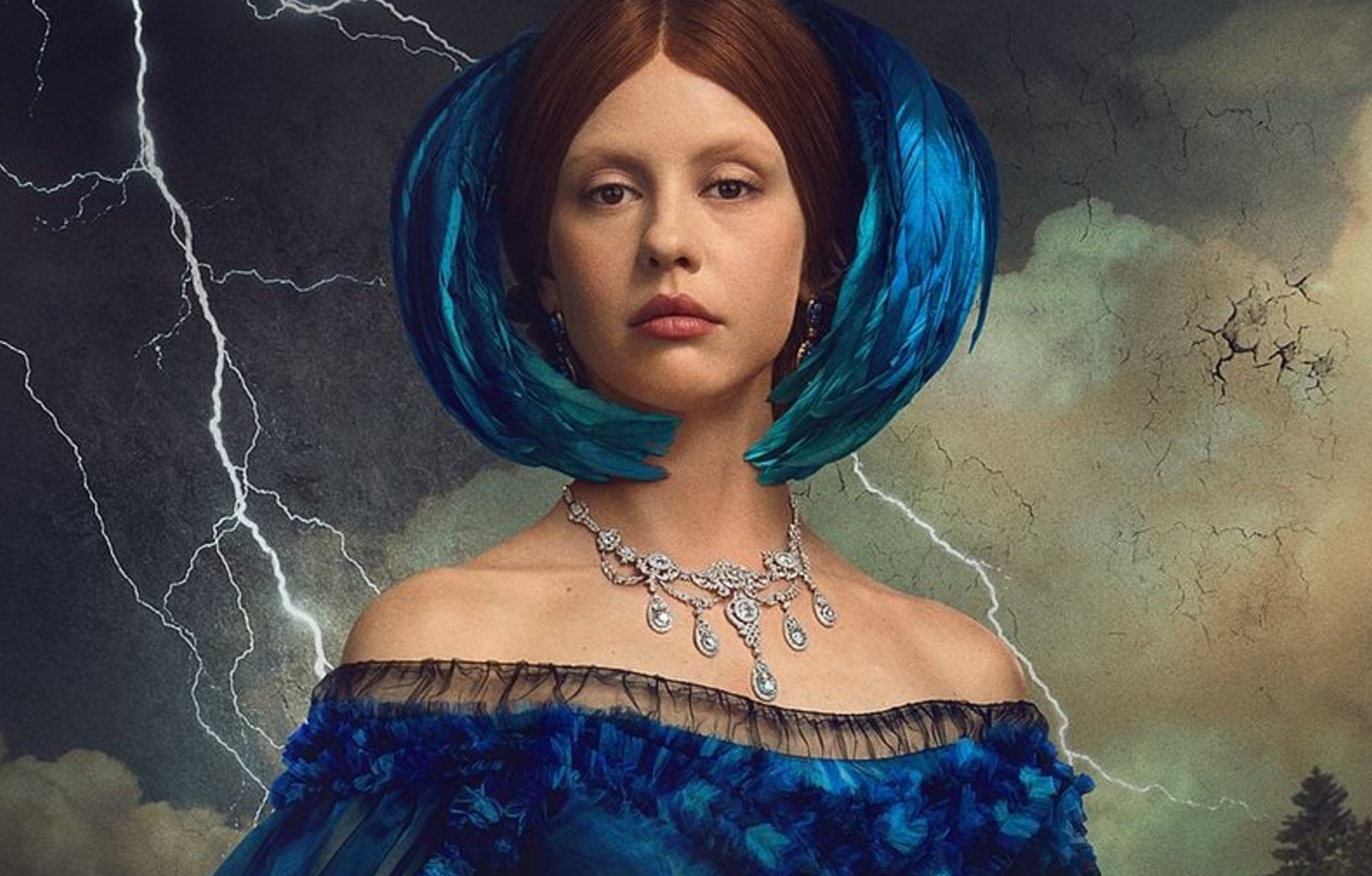 Mia Goth dans le film Frankenstein.