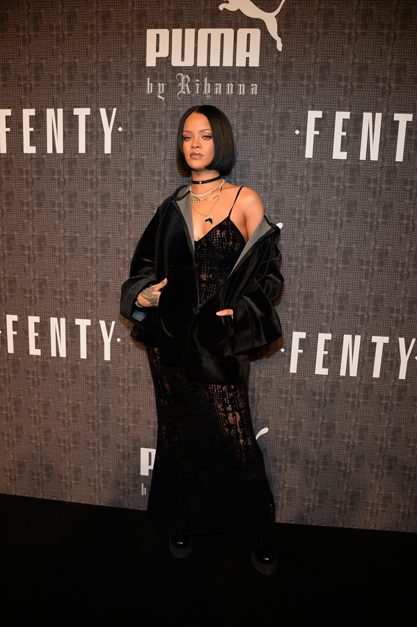rihanna au défilé fenty puma automne-hiver 2016-2017 