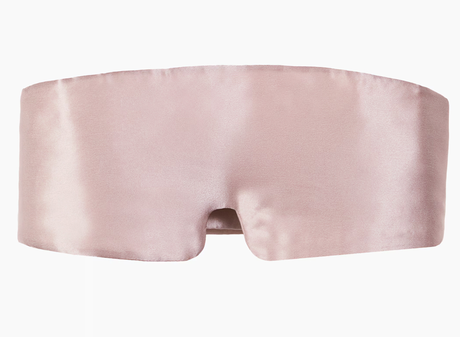 masque de nuit en soie rose h&m 