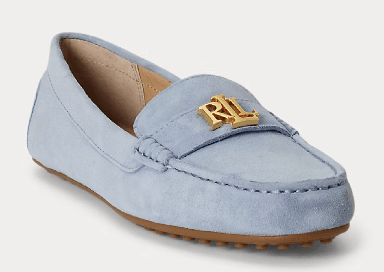 mocassins en daim à picots tendance printemps-ete 2026 ralph lauren