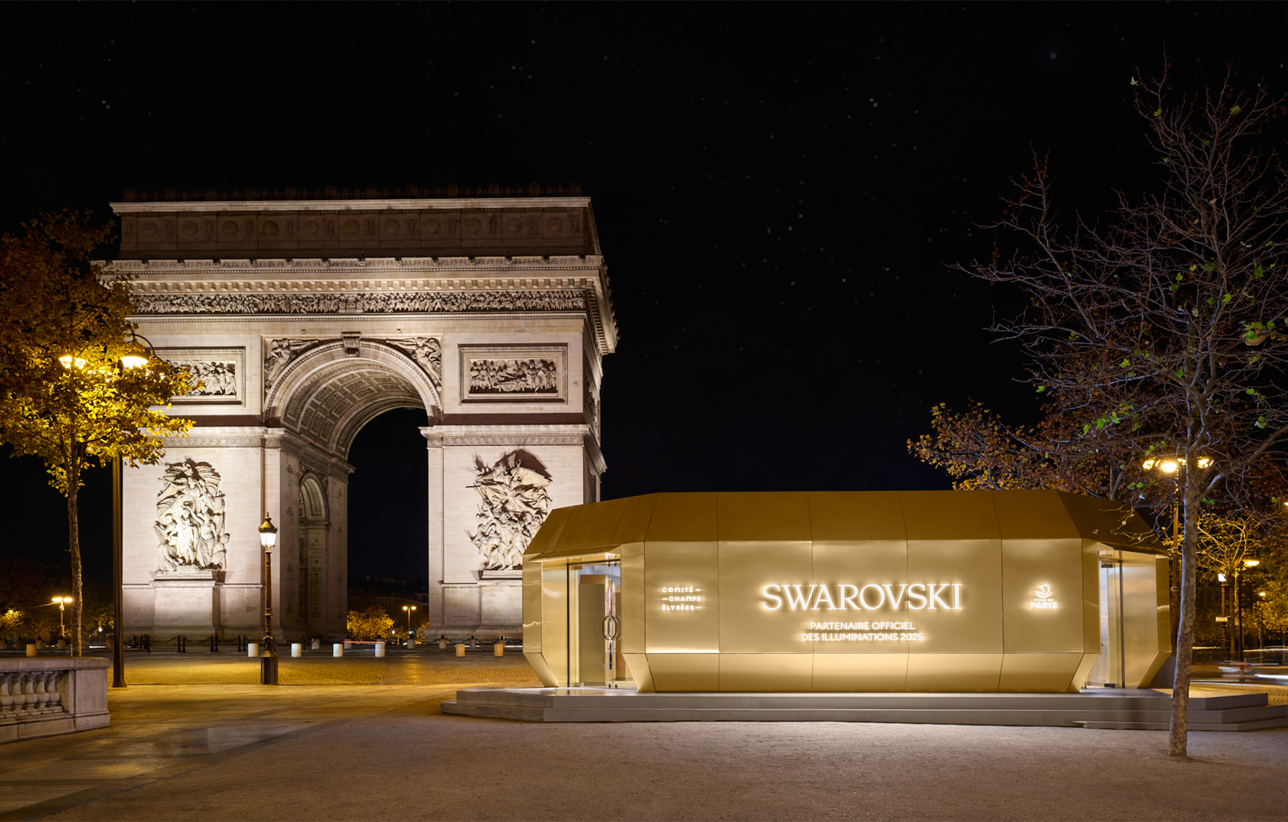 le pop-up store swarovski sur les champs elysees